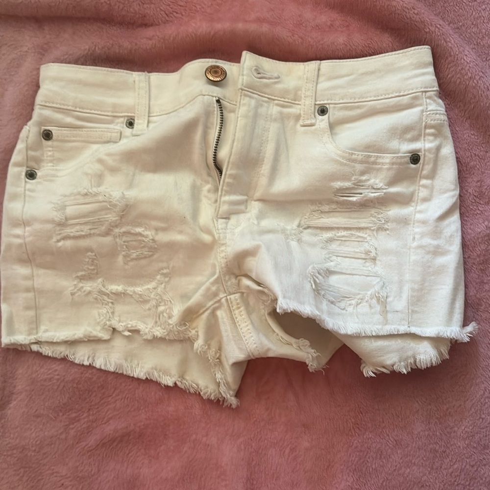 american eagle hi rise shorts